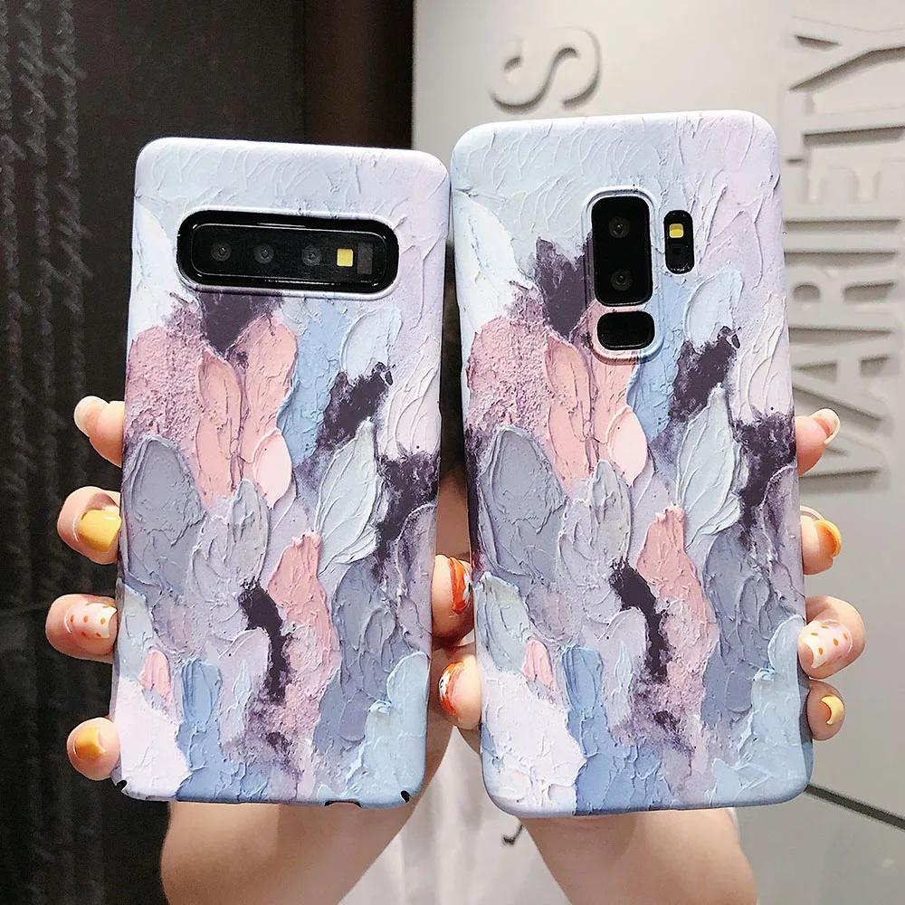 Светящийся чехол для телефона с граффити samsung Galaxy Note 8 9 S9 Plus S8 S10 S10E Art Акварельная