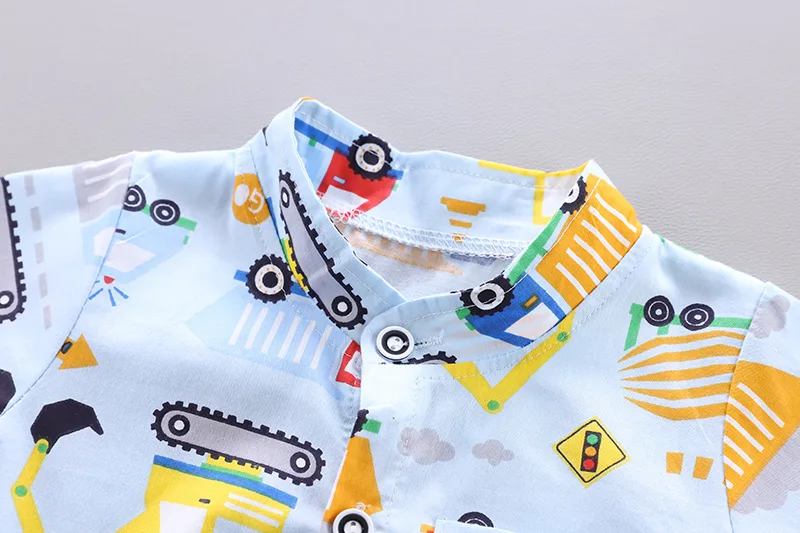 Комплекты одежды для маленьких мальчиков летние хлопковые рубашки