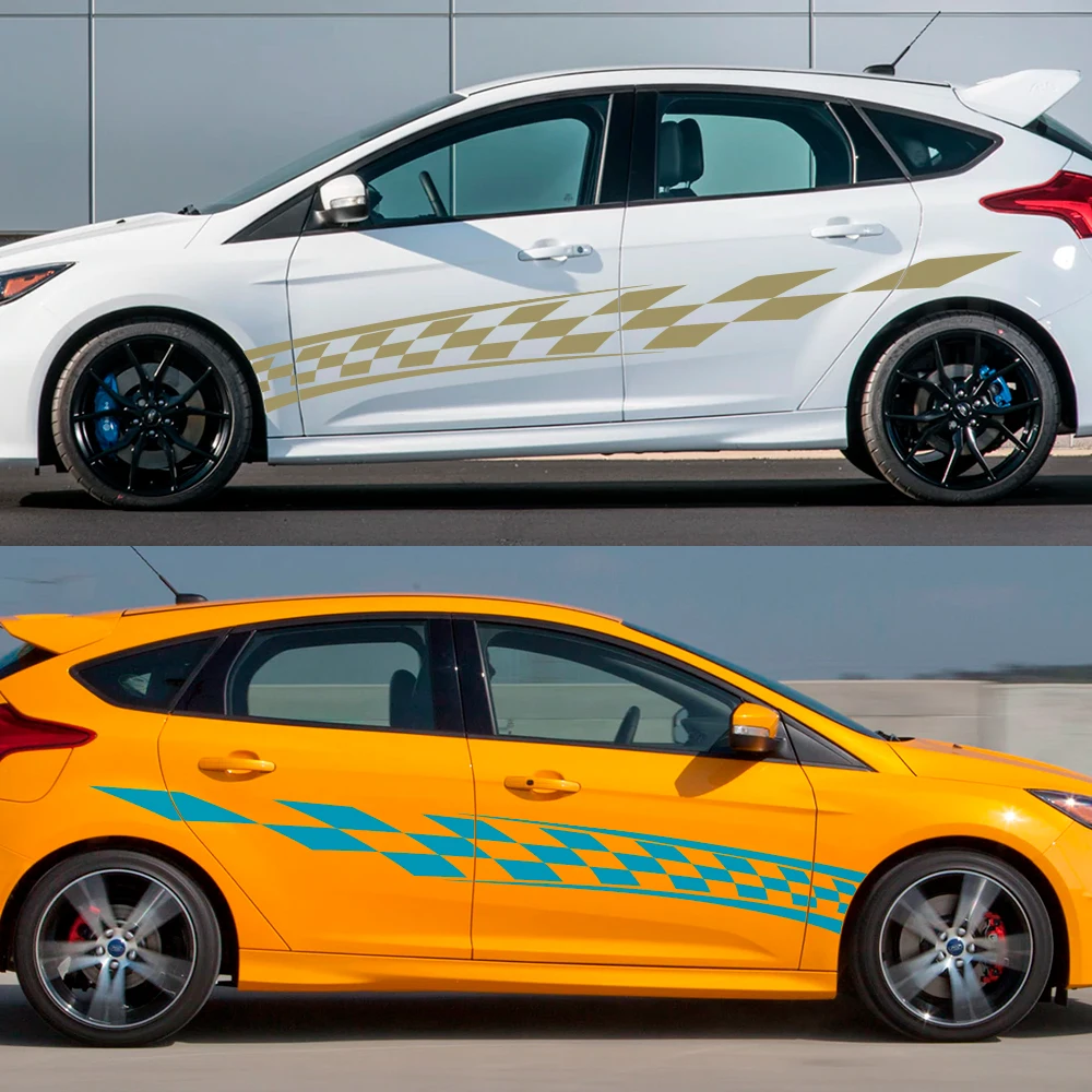 2 шт. виниловые наклейки на дверь автомобиля для Kia Sportage Rio Lada Granta Honda Fit Ford Focus 3 MK2 MK3