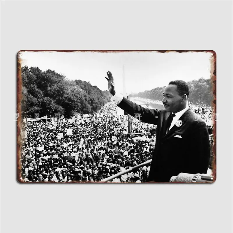 

Martin Luther King Jr постер речь металлическая табличка для клуба брикет персонализированные пластины жестяной знак плакат