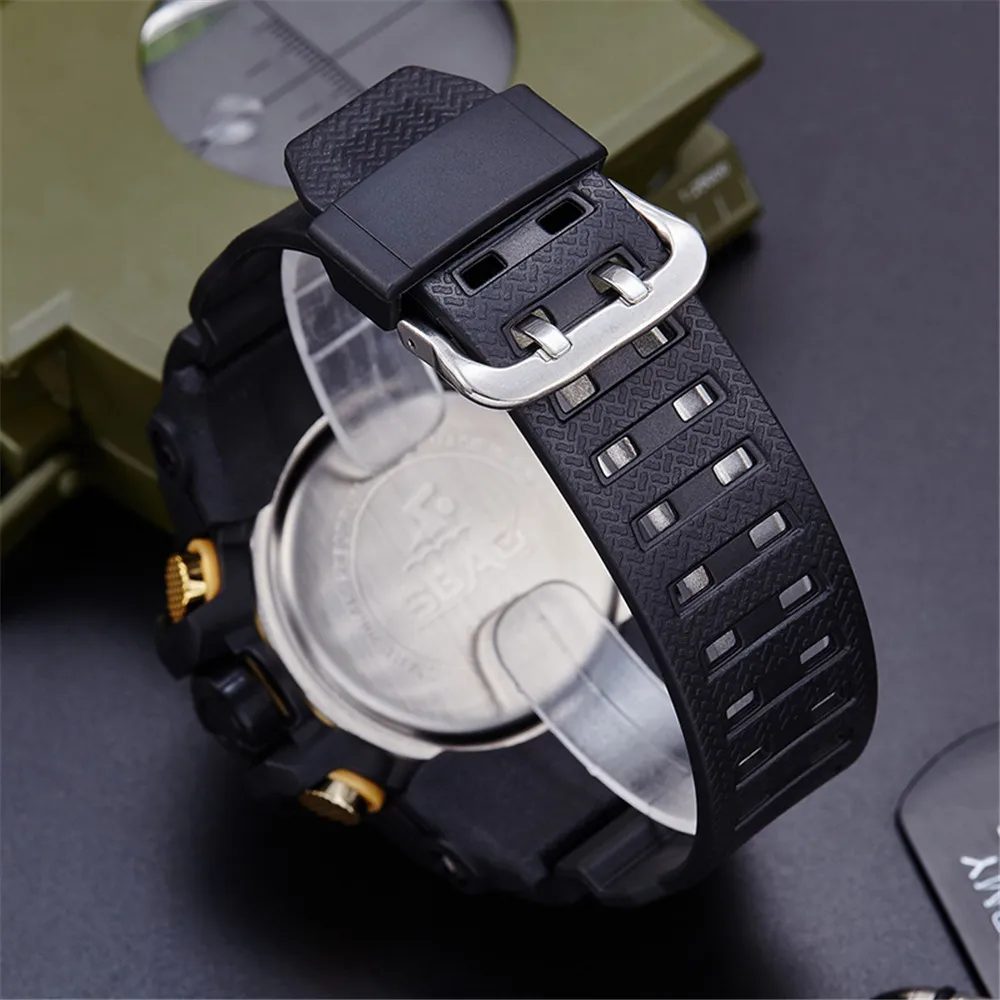 

Luxury Electronic Watch Men LED Digital Outdoor Sports 3Bar Waterproof Multi-Function Sports Shock Wrist Watches
