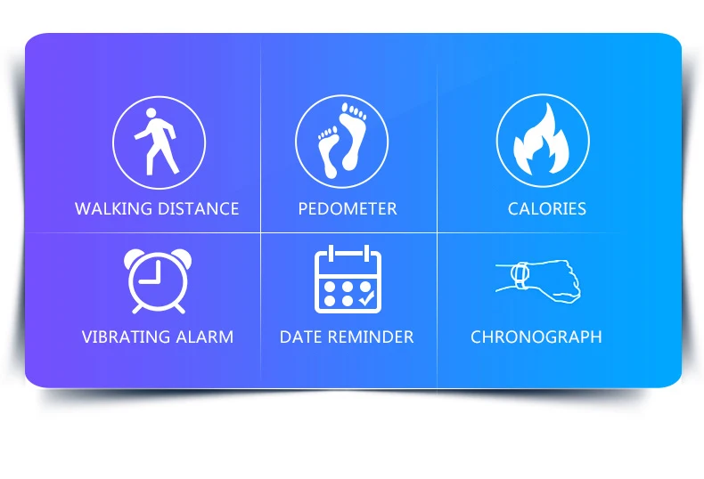 

New Women's White Smart Watch Waterproof Sport Smart-watch Pedometer Activity Fitness Calories Women Wristwatch Relogio Feminino