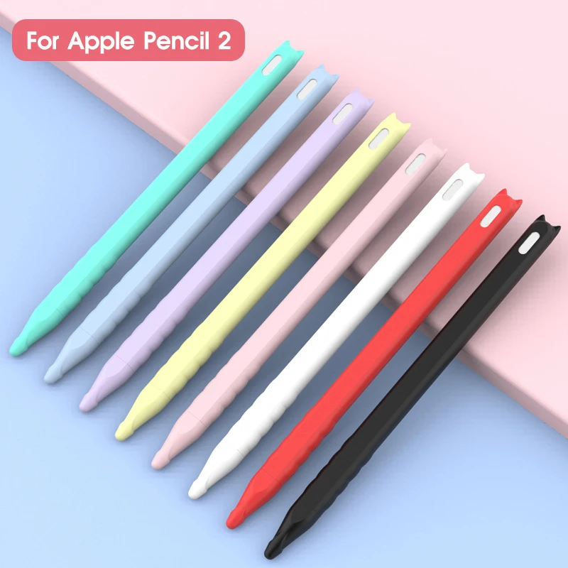 

Tablet Touch Stylus Pen Protective Cover Pouch Portable Soft Silicone Case For Apple Pencil 2 Case Pencil Case Ipad Accessories