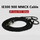 IE300 IE900 кабель 3,5 мм 2,5 мм 4,4 мм 24 ядра посеребренный OCC кабель для наушников для MMCX Sennheiser с микрофоном
