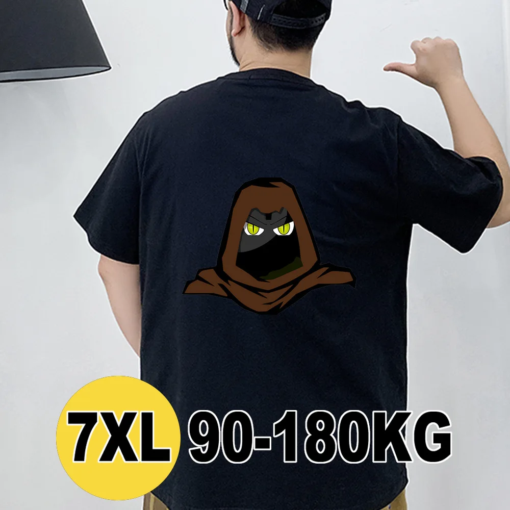 

Винтажная футболка для мужчин на Хэллоуин, хлопковая футболка, футболки для больших роста, большой размер, топы больших размеров 4XL, 5XL, 6XL, 6806