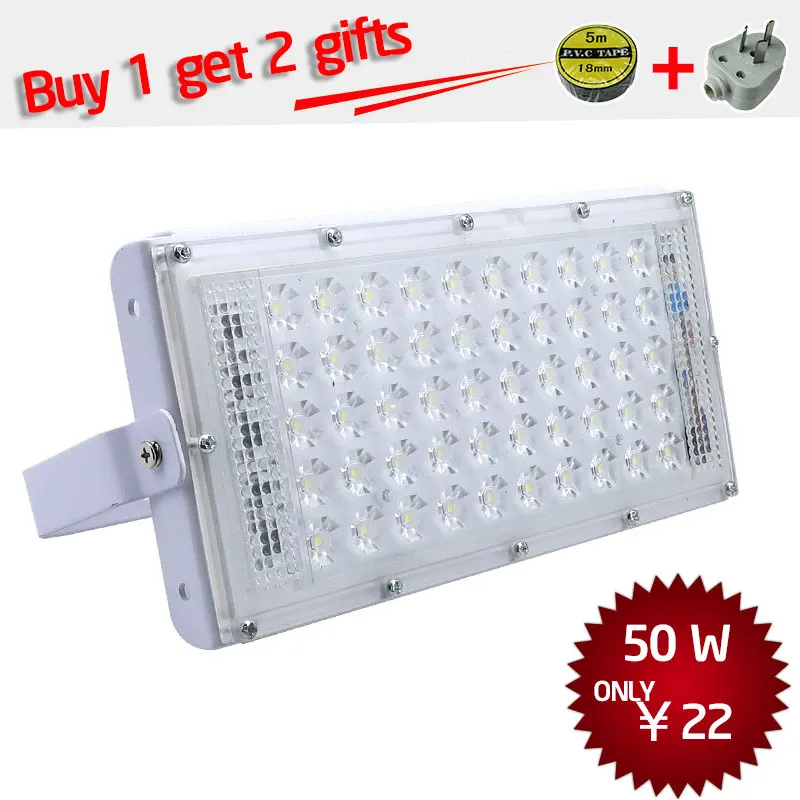 Потока СИД светильник 50 Вт AC 220V 240V Led отражатель холодный белый Водонепроницаемый