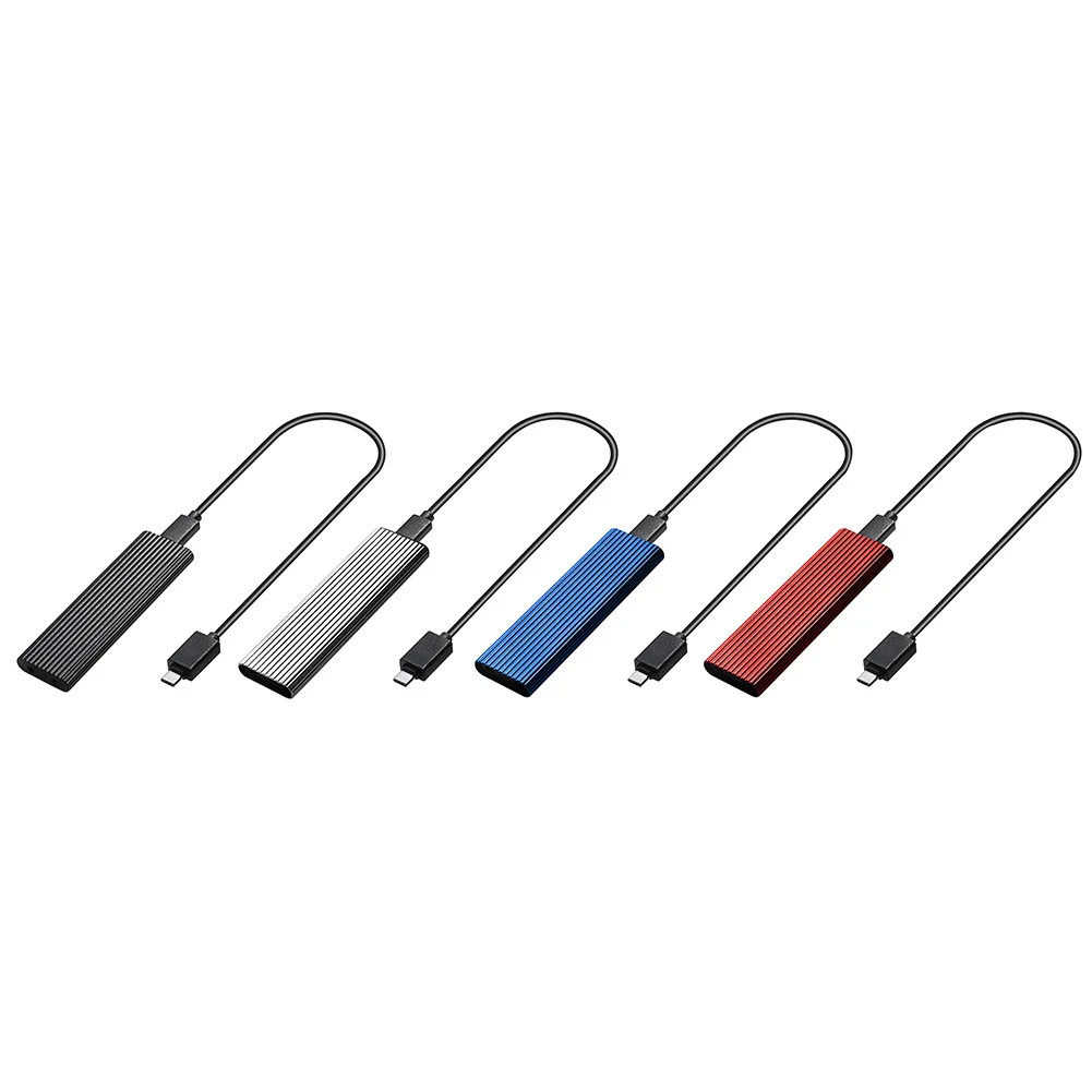 

Aluminum Alloy Dual Protocol 10Gbps Model M.2 SATA NVME SSD Case USB C to USB C 3.1 Hard Disk B/B+M/M Key Enclosure