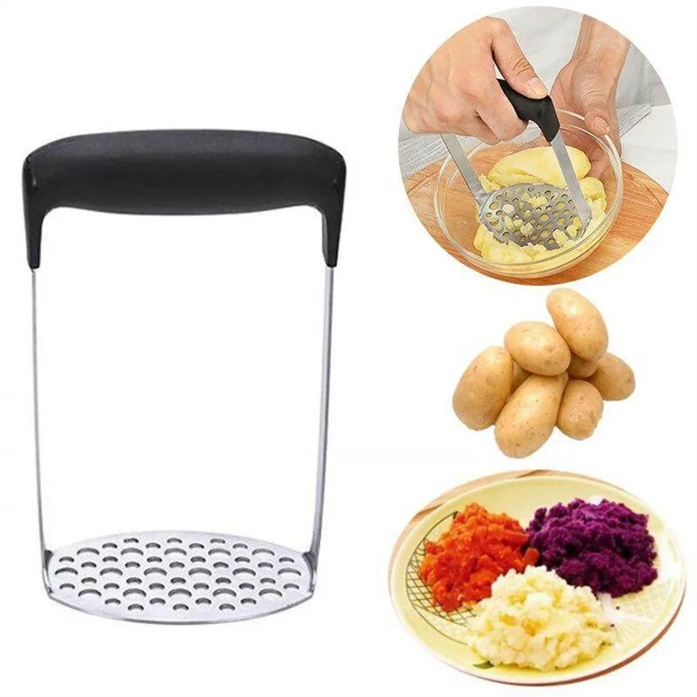 

Potato Masher Fruit Ricer Pressure Mud Machine Potatoes Mud Pusher Stainless Steel Kitchen Gadgets Accessories