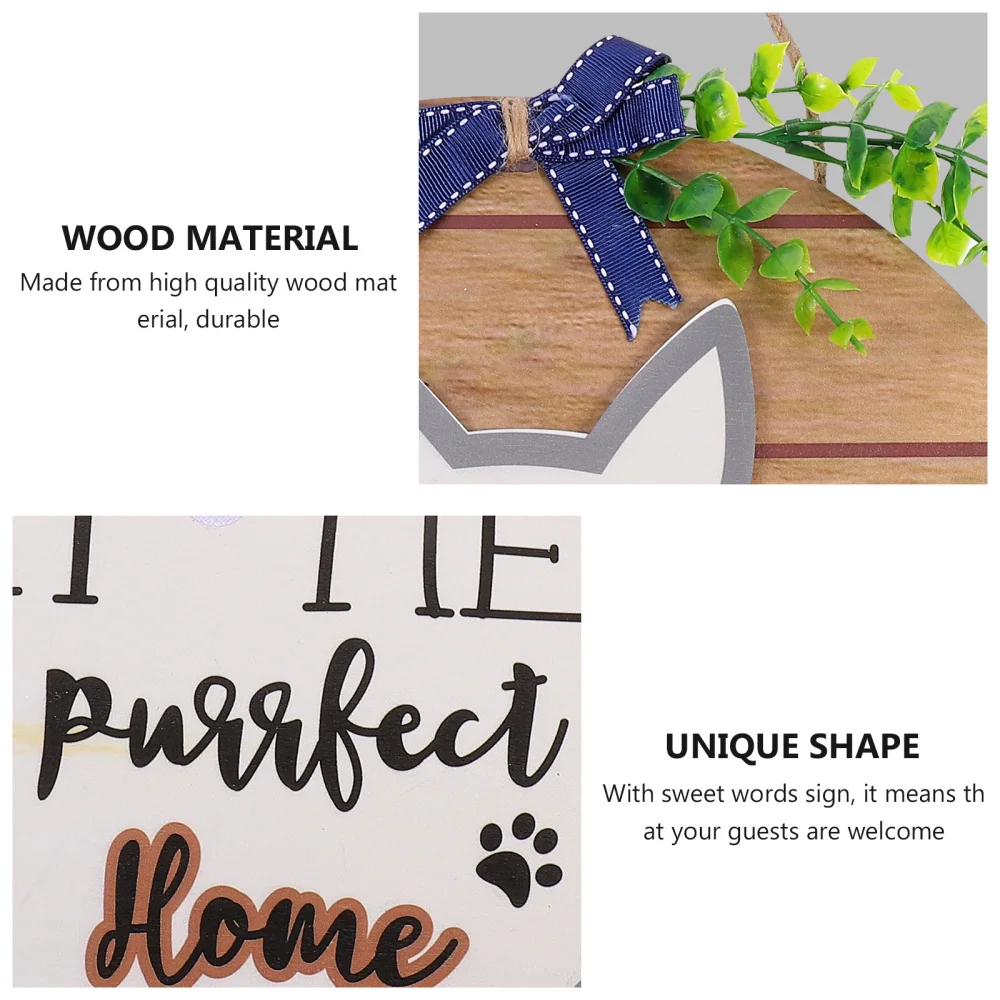 

Creative Adorable Pattern Wood Door Sign Welcome Hanging Plaque Ornament