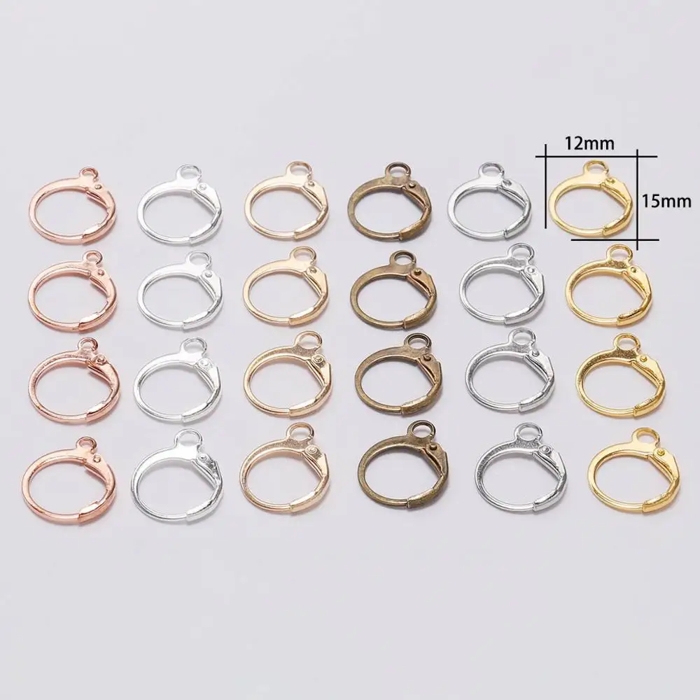 40pcs(20pairs) Copper Stainless Steel Circle Earrings Hook for DIY Making Jewelry Findings | &amp Components