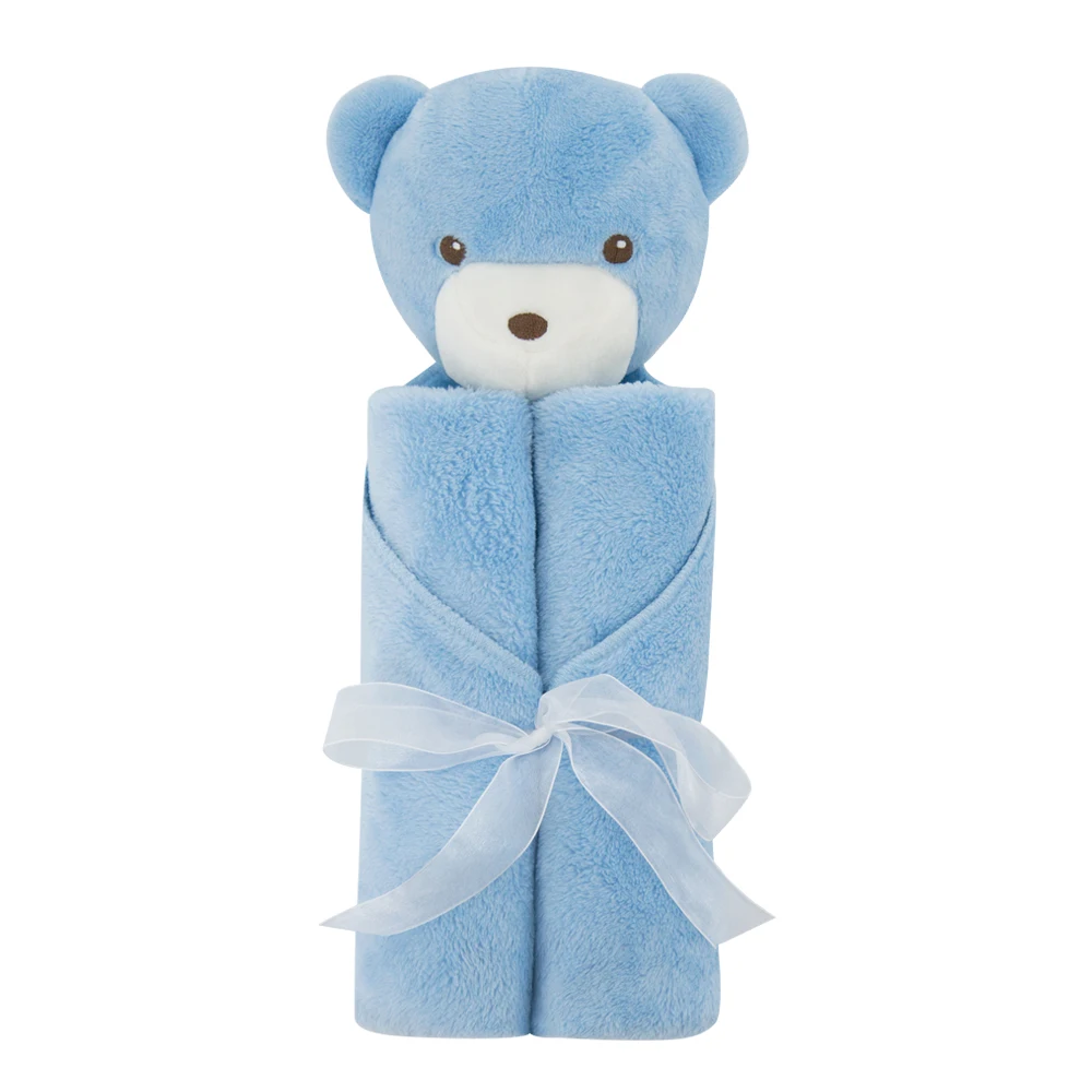 

Honeyzone Baby Bedding Winter Baby Blankets Newborn Soft Warm Coral Fleece Plush Animal Educational Plush Toy Birthday Gift