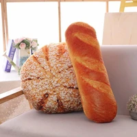 2022 creative simulation bread pillow plush toy realistic dessert food donut croissant cream bread sofa cushion decoration