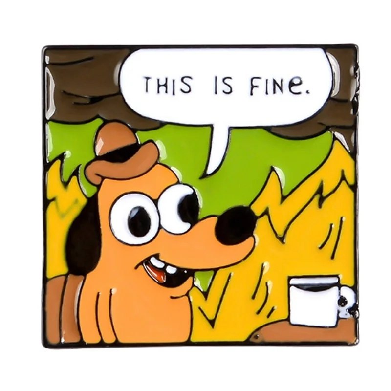 Это прекрасно эмаль на булавке заказ Пёс из мультфильма Броши рубашка сумка