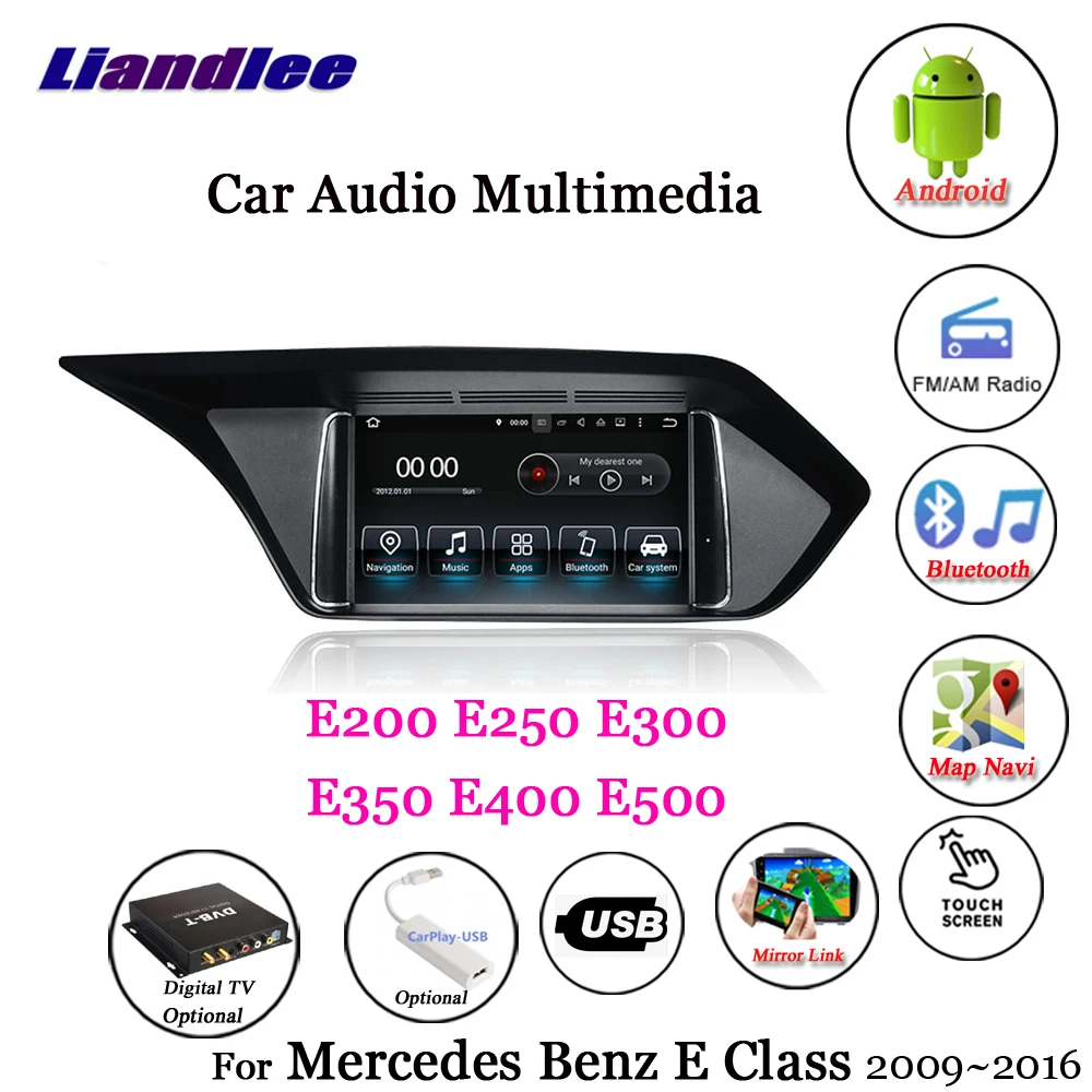 

Car GPS Navigation Multimedia Player For Mercedes Benz E200/E250/E300/E350/E400/E500 Android Screen Auto Carplay Radio Stereo