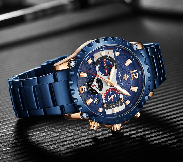 Steel Wrist Watches | Quartz Wristwatches - Luxury Gold Full