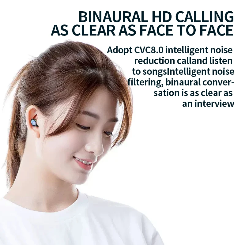 

Mini 5.0 wireless bluetooth headphone sports running waterproof universal headset with microphone and long standby.