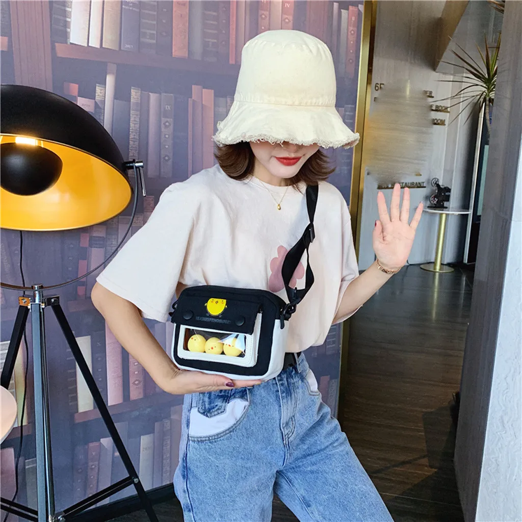 

Women Canvas Wild Shoulder Messenger Bag Student Out Bag Cute Girl Crossbody Bags Mochila Bolsa Feminina Sac Main Femme #20