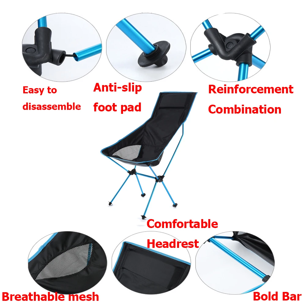 Стул складной сверхлегкий сверхпрочный портативный стул для путешествий