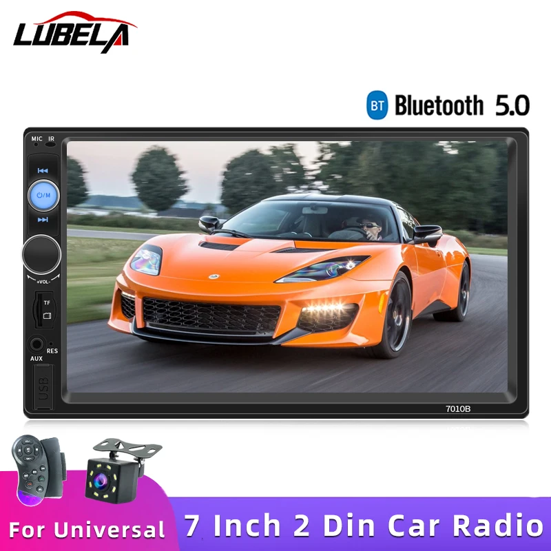 

7010b- 7 inch Universal 2 Din Car Radio MP5 Multimedia Video Player FM Stereo Autoradio Audio Bluetooth USB TF Support Camera