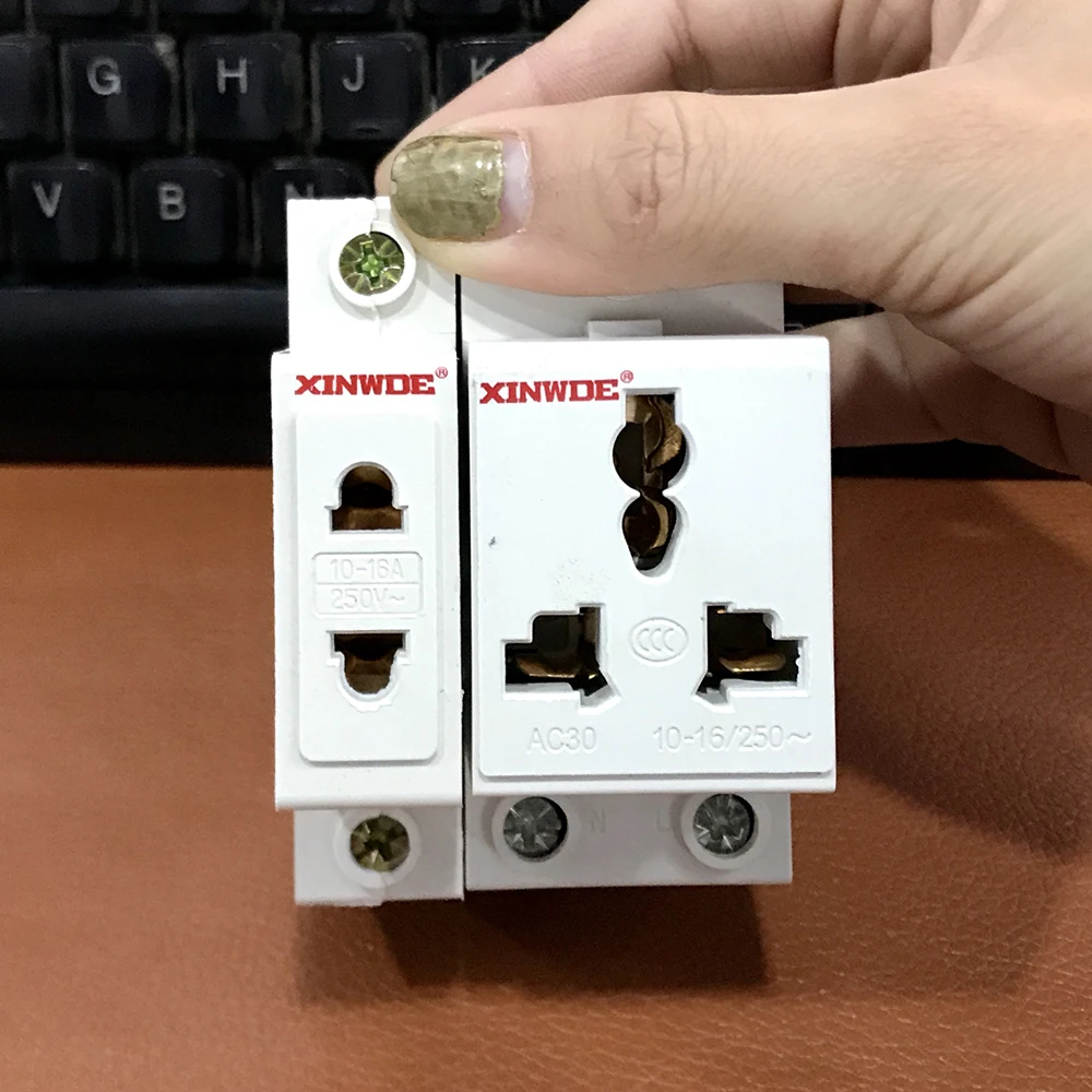 Однофазная штепсельная вилка стандарта США и ЕС серия AC30 2 контактный разъем 35 мм