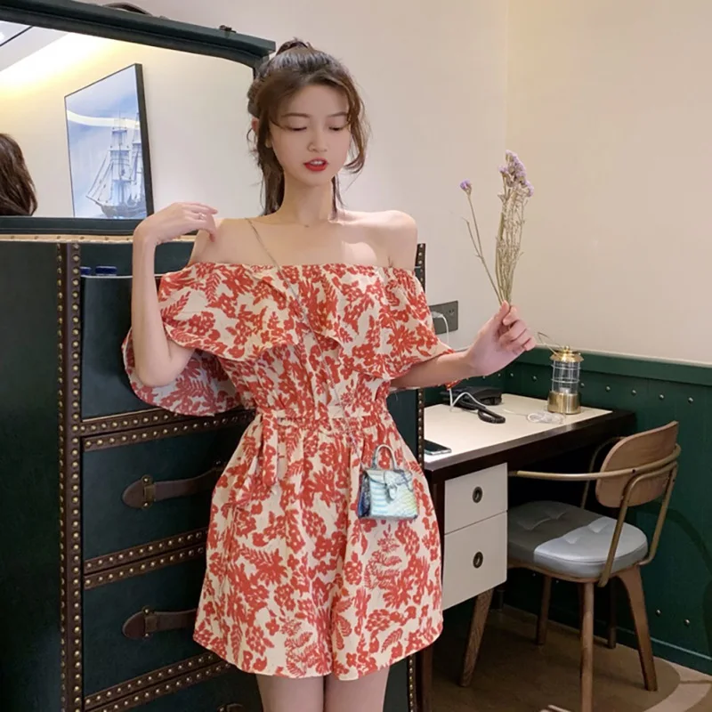 Комбинезон с открытыми плечами блузка бантом Размер 2XL комбинезон цветочным