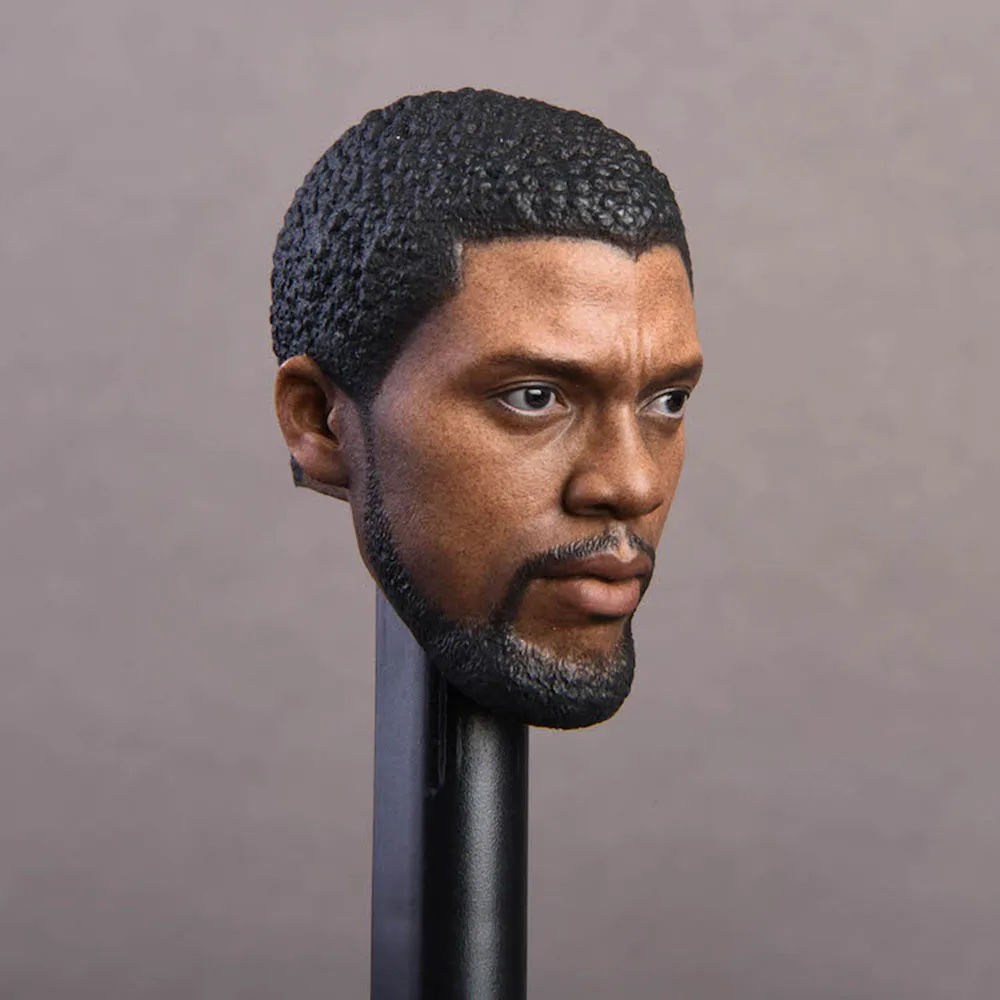 

In Stock Collectible 1/6 Male Head Sculpt Accessory 2.0 Man Head Carved NR15 with Beard Model for 12'' Black Skin Body