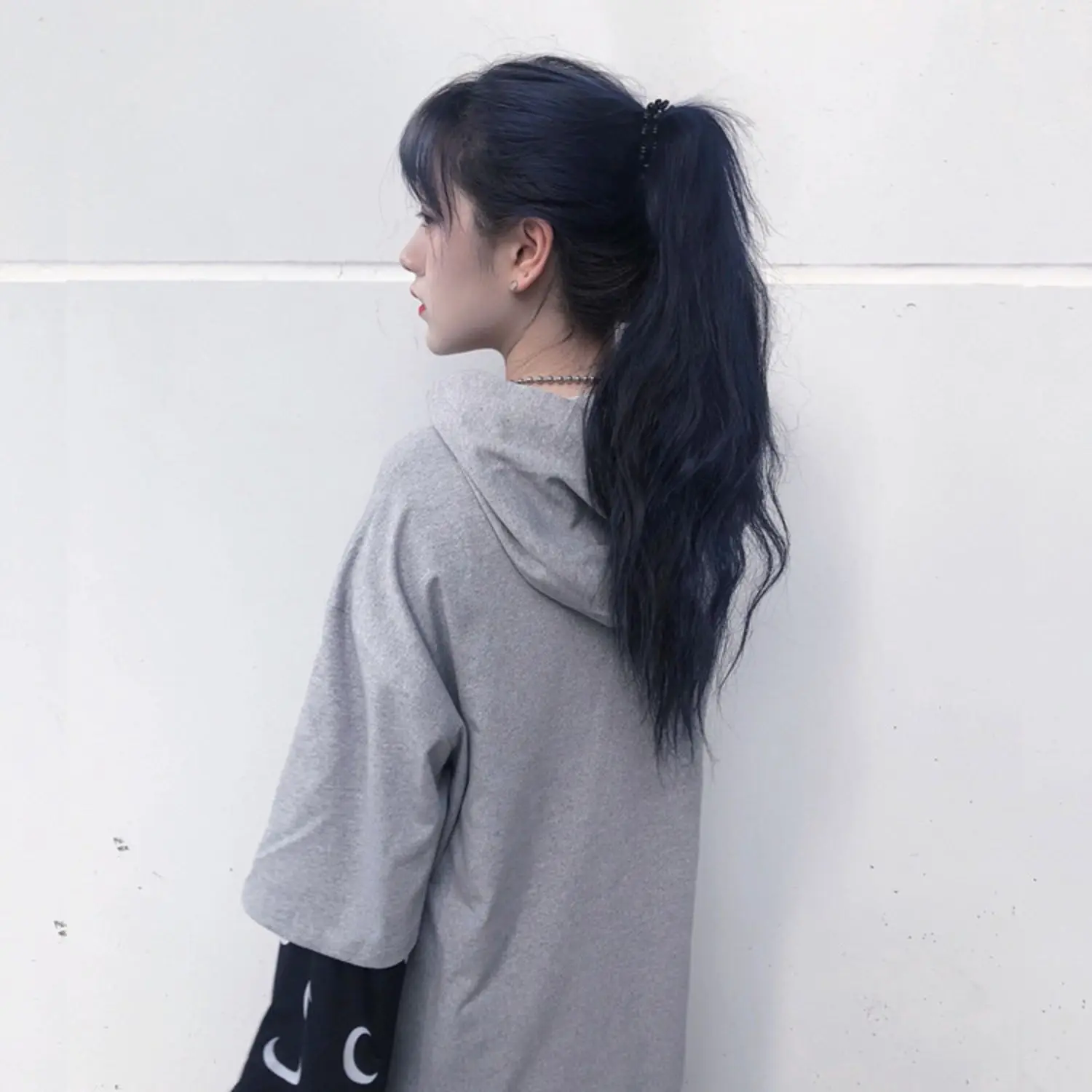Harajuku уличная Винтажная Футболка для женщин, одежда, осень, корейский Ulzzang, с принтом, с капюшоном, Футболки женские, полный поддельные два топа