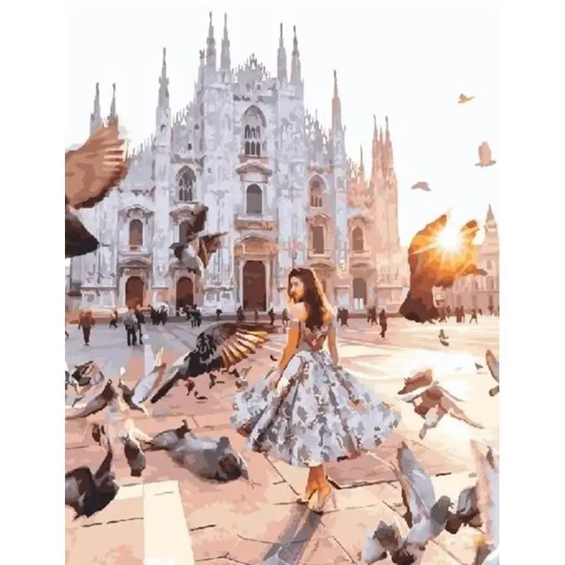 

RUOPOTY Paint By Numbers For Adults Street Landscape Coloring By Numbers Acrylic Paints Set Decorative Frames Home Decor