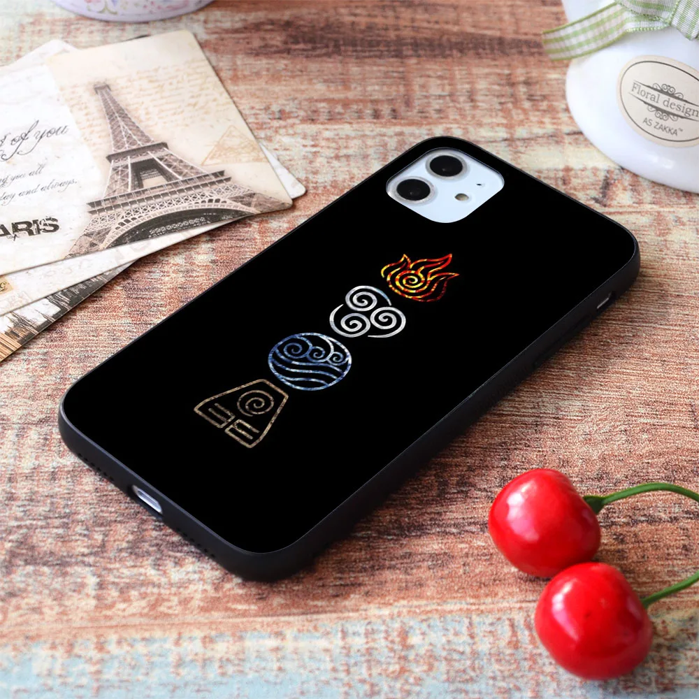 Чехол для iPhone Avatar The Last Airbender Legend of Korra Elements Fire Air Water Earth soft TPU border Apple iPhone|Бамперы| |