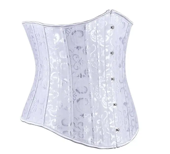 Женские Корсеты с высокой талией корсет косточками из 24 стали под грудь атласное