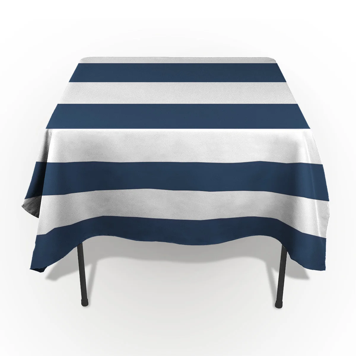 Полосатые синие и белые скатерти для девочек мужчин прямоугольный стол