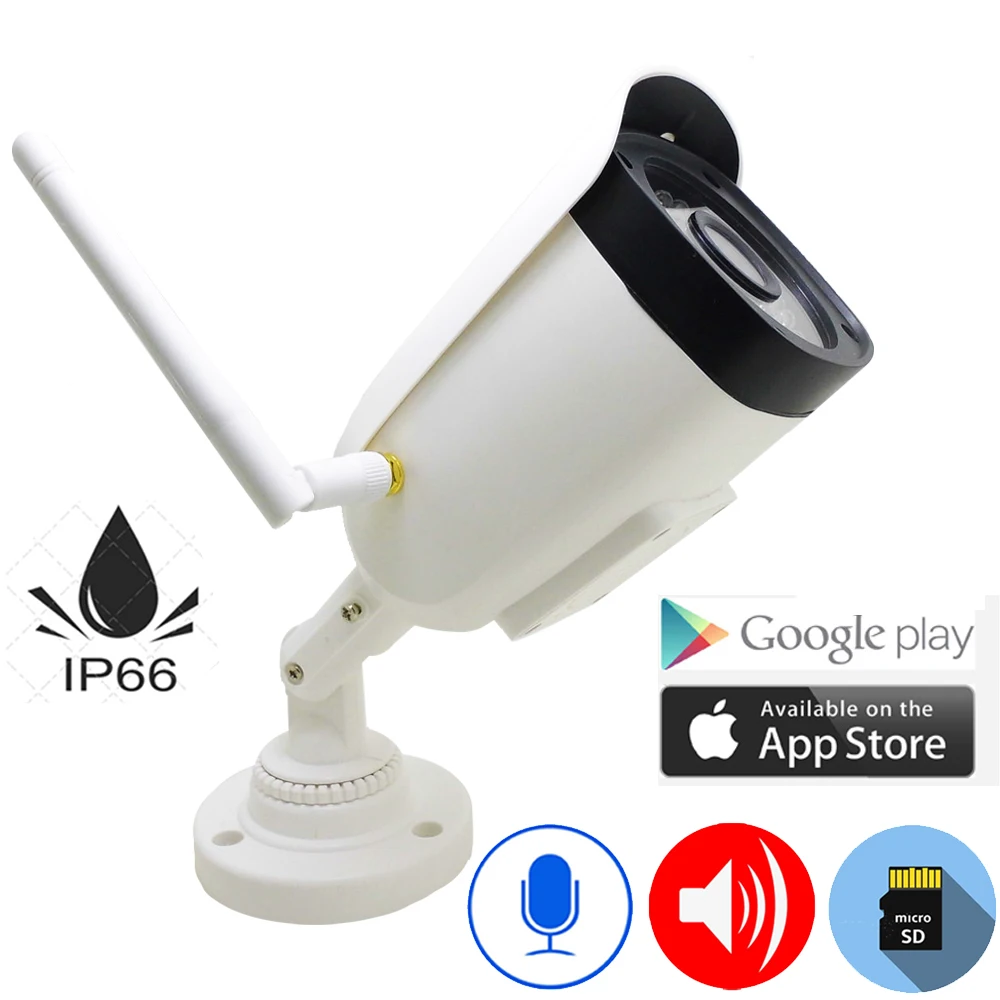 Камера видеонаблюдения JIENUO водонепроницаемая Ipcam с инфракрасным микрофоном
