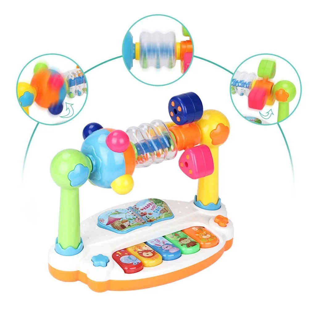 

Children Baby Infant Early Education Learning Piano With Music And Lights Colorful Hitting Piano Infantil Puzzle Birthday Gifts
