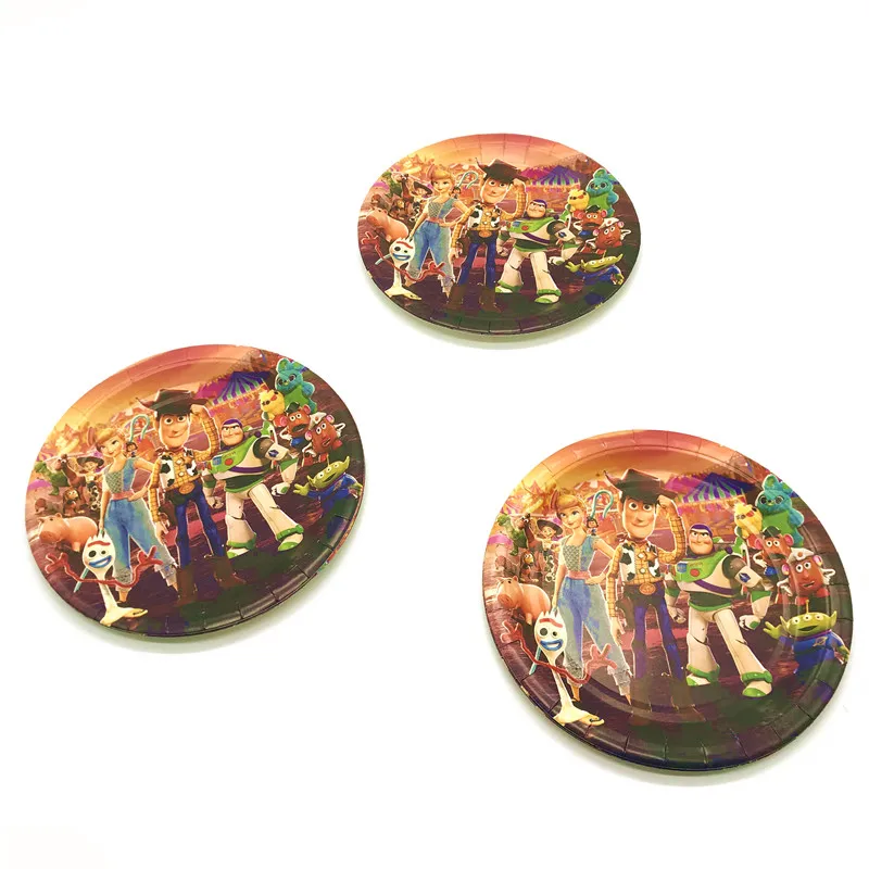 

44Pcs Disney Toy Story Cartoon Kids Birthday Party Disposable Decorations Party Blow Outs Cups Plates Toy Story Candy Box Sets