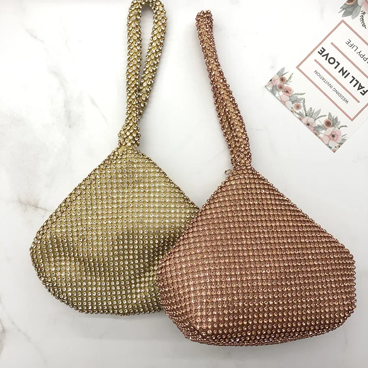 

European and American Popular Diamond Mine Bag Handle Aluminum Sheet Dinner Bag