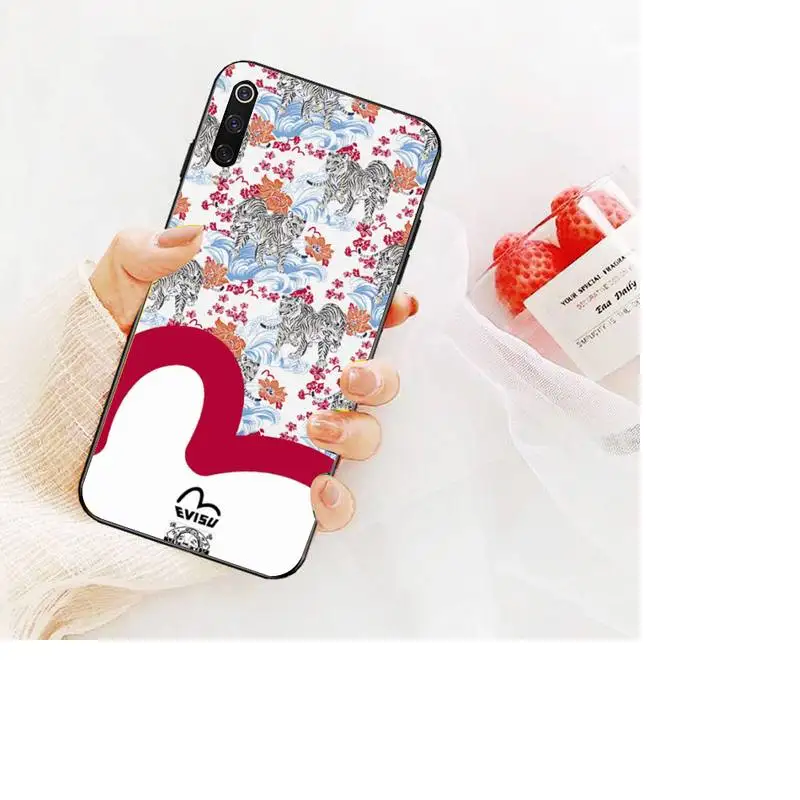 

Japanese Clothing Evissu Phone Case For Redmi 9A 8A 7 6 6A Note 9 8 8T Pro Max Redmi 9 K20 K30 Pro Black Silicone Soft TPU Case