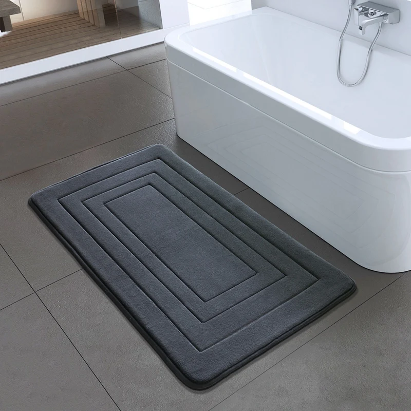 

Kitchen Soft Bath Mat Shower Carpet Washable Water Absorbent Bathroom Non Slip