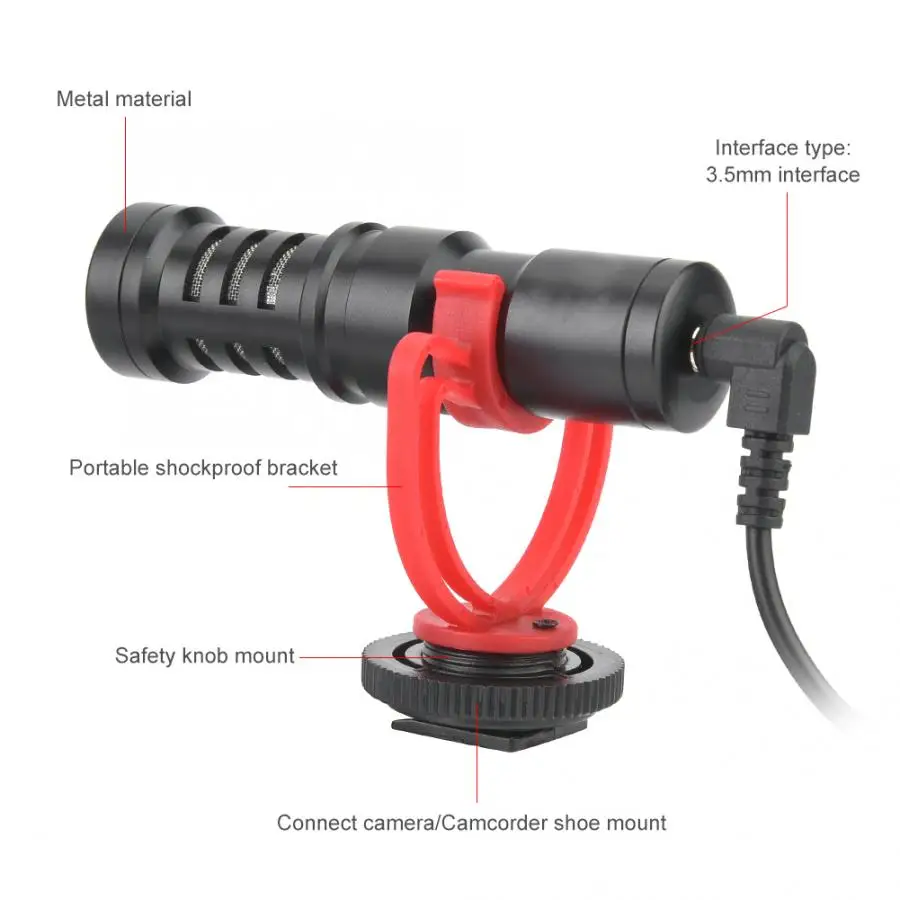 VBESTLIFE AD M2 микрофон металлический видео 3 5 мм разъем для huawei смартфон Canon Nikon sony DSLR