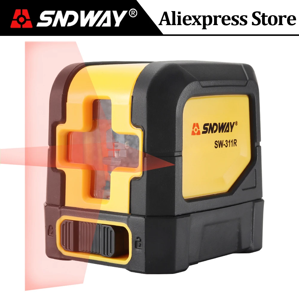 Лазерный уровень SNDWAY 2 линии красный зеленый луч самонивелирующийся