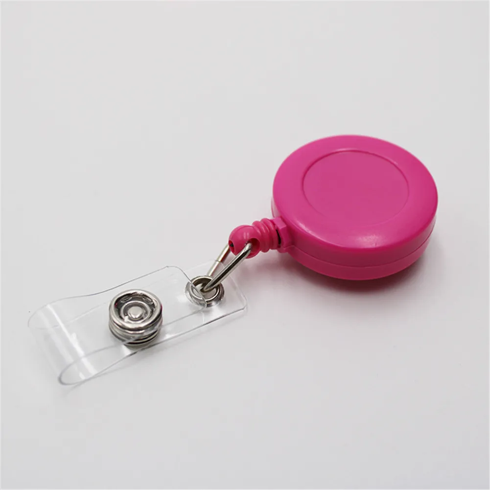 

1Pcs Retractable Ski Pass ID Card Badge Holder Reel Pull Key Name Tag Card Holders Recoil Reels For School Office Company