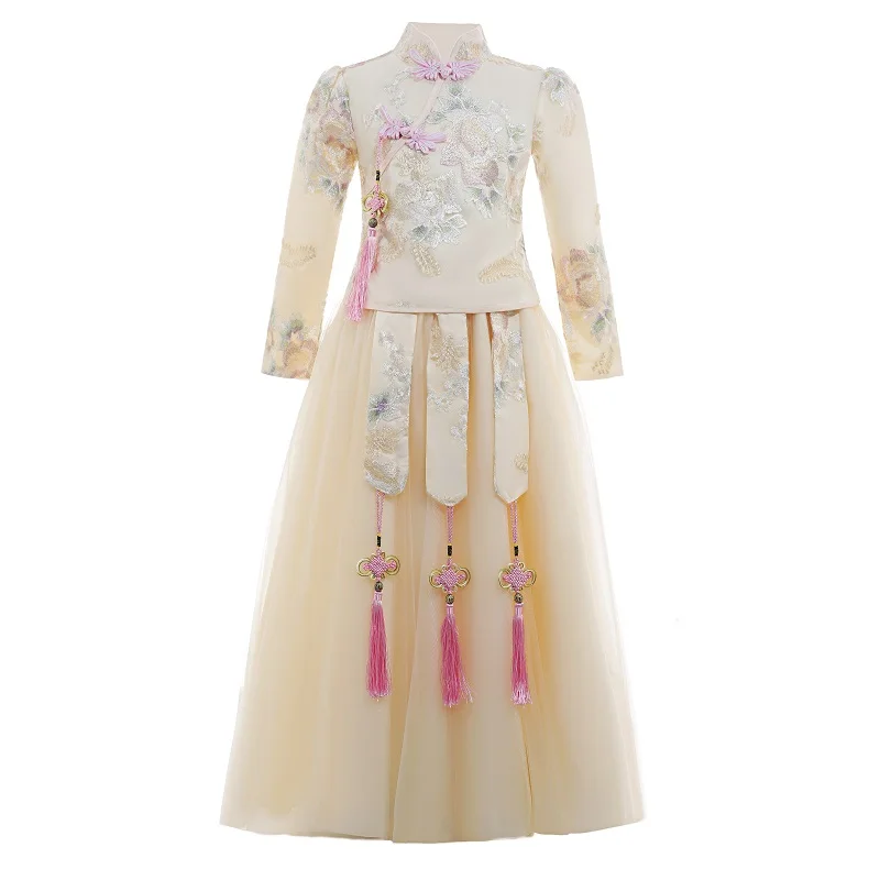 Футболка с длинными рукавами для девочки платья девочек платье цветочницы