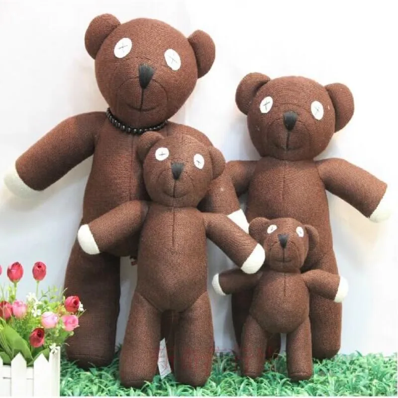

2020 Hot Sale 23cm Height Mr Bean Teddy Bear Animal Stuffed Plush Toy For Children Gift Brown Color Christmas Gift