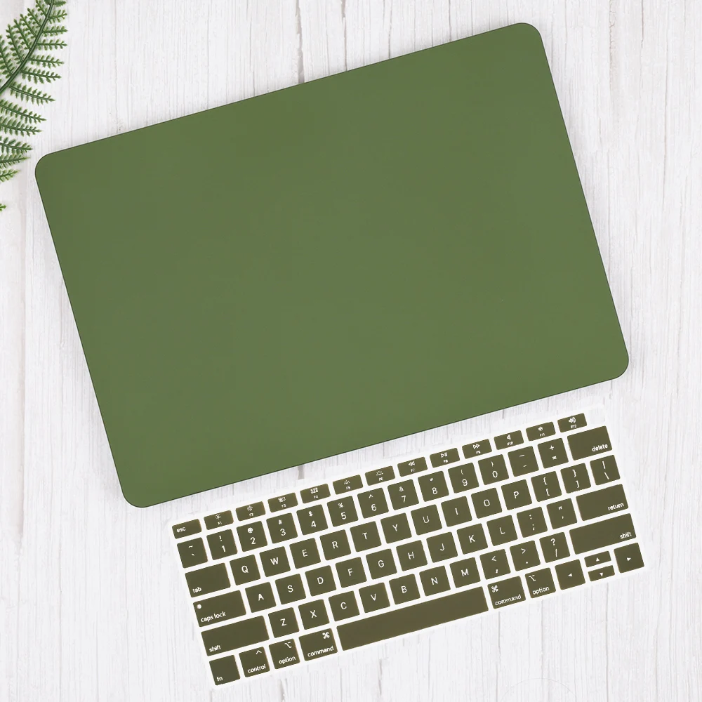olive Крем серии с крышкой клавиатуры для Macbook Por 13 15 Touch Bar A1706 A1707 A2159 новейший Air 13 A1466 A1932 - Цвет: olive