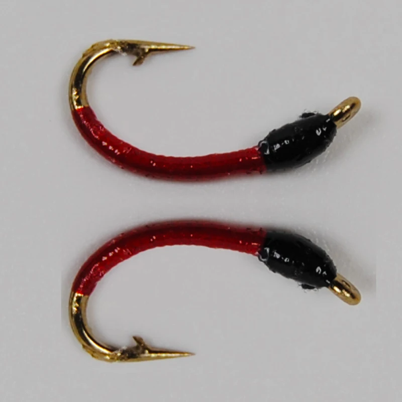ICERIO 6 шт. красная личинка Нимфа приманки на форель для ловли нахлыстом #14|fishing lure|fly