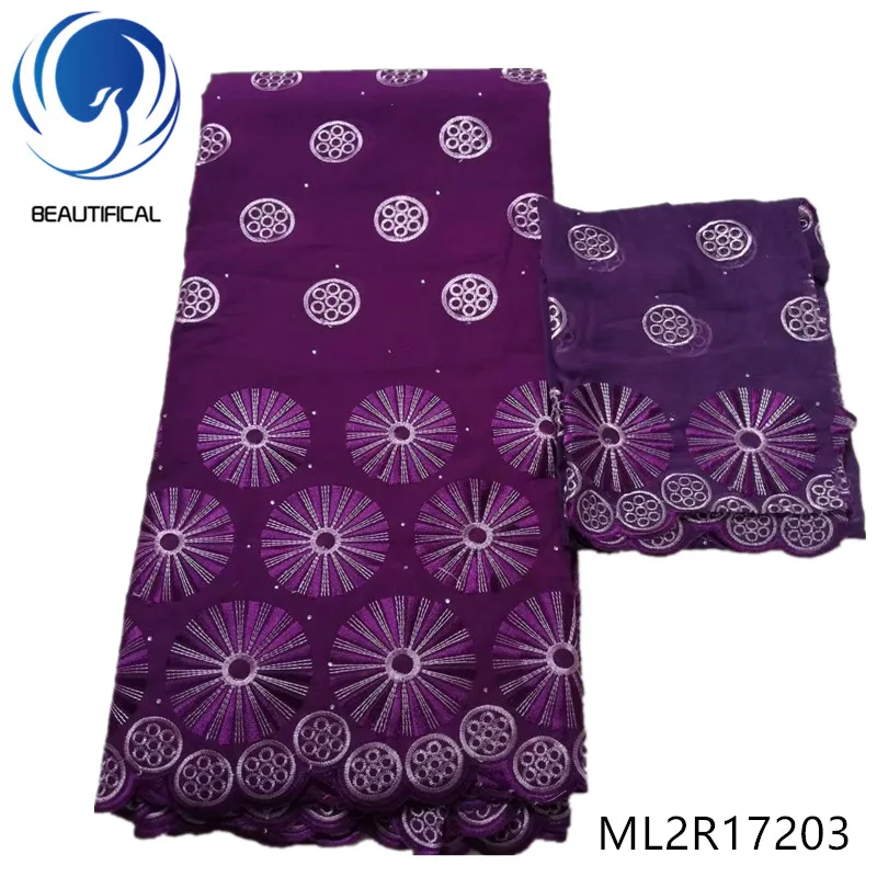 Красивая африканская хлопчатобумажная ткань с вышивкой для платья Новое