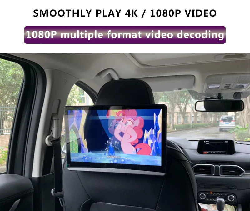 12,5 дюймов Android 8,1 Автомобильный подголовник монитор 1920*1080 FHD 1080P видео сенсорный экран wifi/Bluetooth/USB/SD/HDMI/FM MP5 видеоплеер