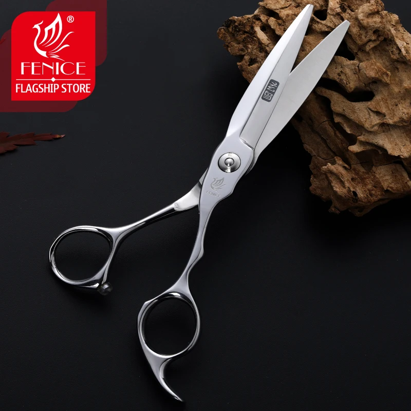 Fenice 6.0inch Slide Cutting Scissors Sword Balde Hairdressing Scissors Professional Japan 440C Barber Scissors Shop tesoura