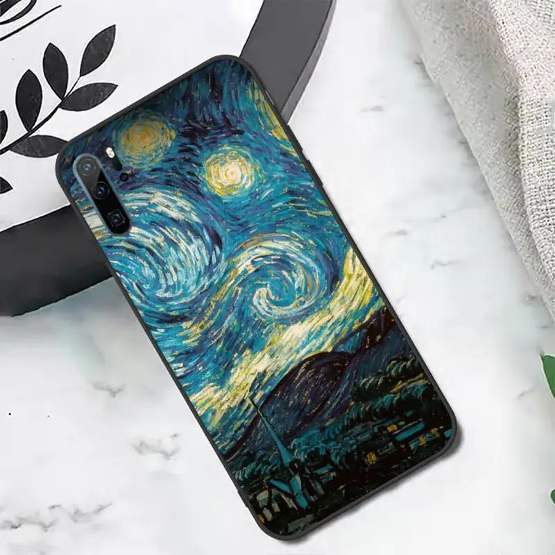 

Van Gogh Mona Lisa Phone Case For Huawei P20 P30 P40 lite Pro P Smart 2019 Mate 10 20 Lite Pro Nova 5t