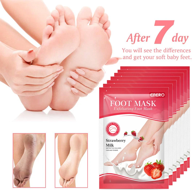 

EFERO 6Pack Whitening Foot Mask Honey Rose Moisturizing Anti-drying Foot Peeling Mask Pedicure Socks Exfoliating Feet Mask
