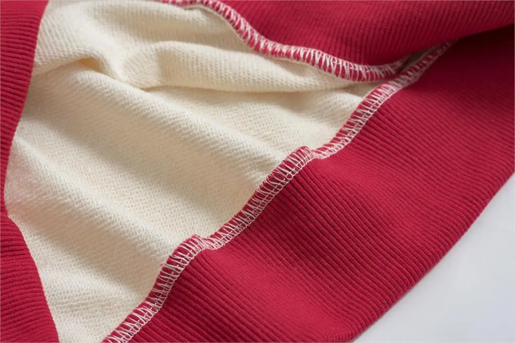 Осень Весна Новый высокое качество повседневное Wmen пуловер Кофты цвет блок шить